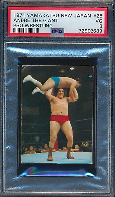 #ad 1974 ANDRE THE GIANT Yamakatsu New Japan Japanese Wrestling Card #25 PSA 3 プロレス $175.00
