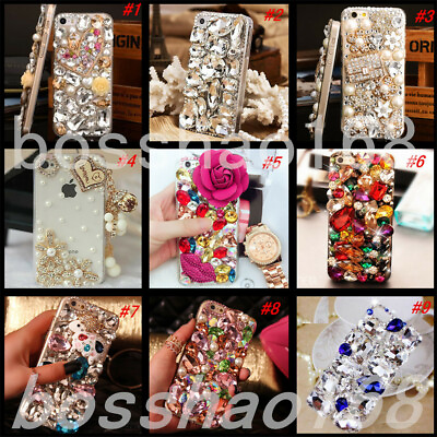 #ad Glitter Luxury Crystal Bling Rhinestone Diamonds Soft TPU Gel phone Case Cover $13.98