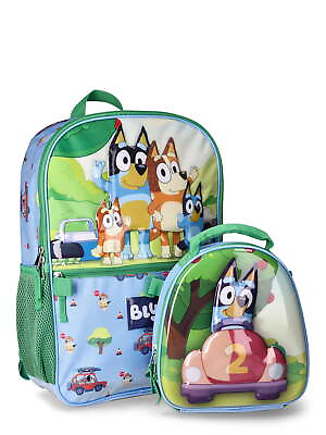 #ad Bluey Family Trip Children’s Laptop Backpack with Lunch Bag 2 Piece Set $17.18