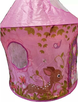 #ad Princess Fairytale Castle Play Tent amp; Tunnel Set Carrying Case Forest Animals $63.04