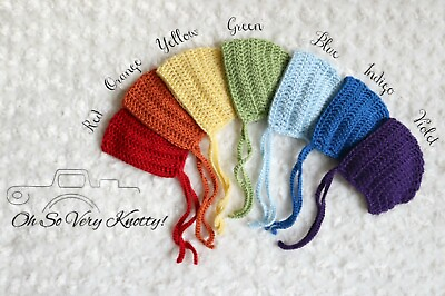 #ad Handmade Crochet Newborn Baby Toddler Bonnet Photo Prop Silky Soft Acrylic Yarns $23.00