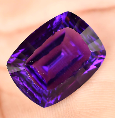 #ad 18.55 Ct Natural Purple Amethyst Untreated Certified loose Gemstone from Uruguay $31.99