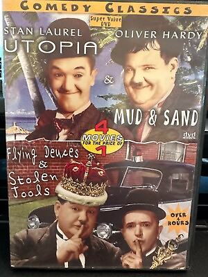 #ad 4 FILMS Utopia Mud amp; Sand Flying Deuces Stolen Jools DVD LAUREL amp; HARDY $3.75
