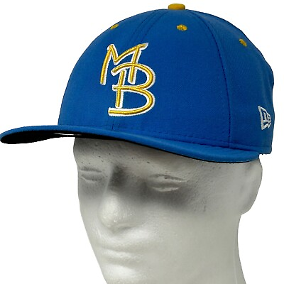 #ad Myrtle Beach Pelicans Hat Blue MiLB New Era 59Fifty Baseball Cap Fitted 7 1 4 $19.99