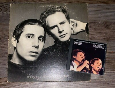 #ad SIMON AND GARFUNKEL THE CONCERT IN Central Park CD amp; BOOKENDS 12quot; Vinyl Record $10.99