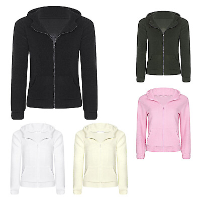 #ad Women Sweatshirts Sports Hoodie Jogging Hooded Jacket Zipper Tops Warm Coat $15.63
