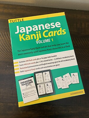 #ad TUTTLE Japanese Kanji Cards Kit Volume 1 Learn 448 Japanese Characters $14.98