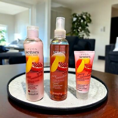 #ad Avon Senses Pomegranate amp; Mango Shower Gel Body Spray Antibacterial Hand Gel $25.49
