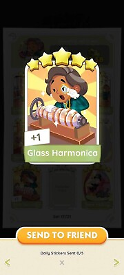#ad #ad Monopoly Go 5 star Sticker Card Set #17 Glass Harmonica AU $7.50