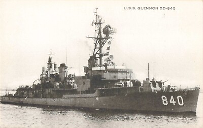 Newport Rhode Island USS Glennon DD 840 Destroyer Official US Navy Postcard $5.99