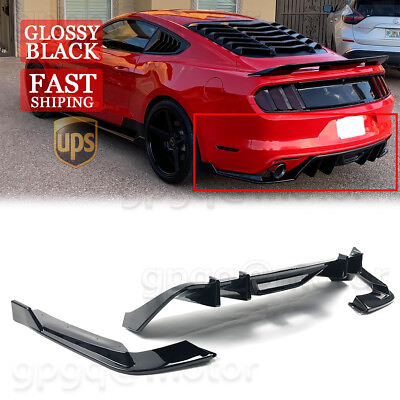 #ad For Ford Mustang 2015 2017 HN Style Rear Bumper Diffuser Apron Spats Splitter $139.99