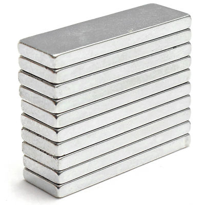 #ad 10 50 100pcs Super Strong Block Fridge Magnets Rare Earth Neodymium 25x8x2mm N52 $7.99