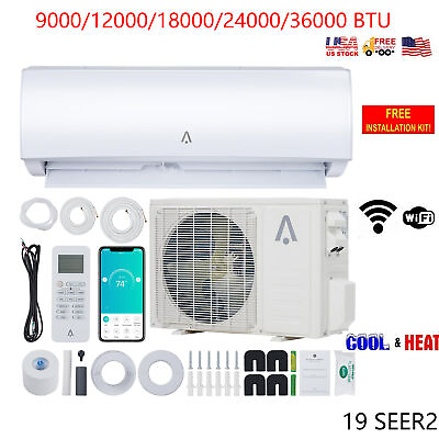 #ad 9000 12000 18000 24000 36000BTU Mini Split Air Conditioner Heat Ductless 19 Seer $1804.99
