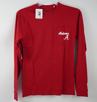 #ad Champion NCAA Alabama Crimson Tide Long Sleeve T Shirt W Pocket Unisex $8.00