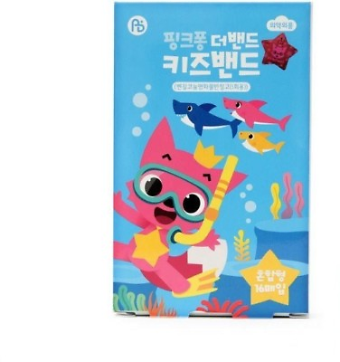 #ad Pinkfong Shark Family Kids Band Bandage 4 Mixed Sizes 16ea* 5 10 Boxes Korea $38.22