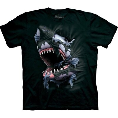 #ad The Mountain Adult Graphic T Shirt 10 1733 Breakthrough Shark Medium $14.00