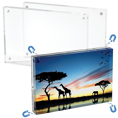 #ad DuraClear 4x6 Acrylic Photo Frame Frameless amp; Thick Picture Frame $13.95