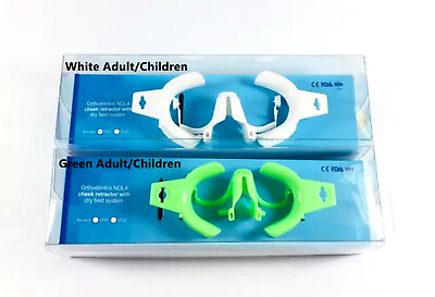 #ad Dental Nola Cheek Retractor Dry Field System Mouth Opener Green White Green L S $46.04