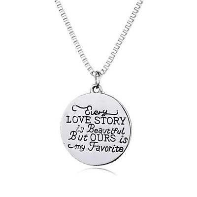 #ad Love Quote Pendant and Chain Necklace Express Your Love with Style $17.59