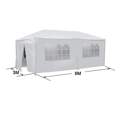 #ad 2PCS 10#x27;x20#x27; White Gazebo Canopy Wedding Party Tent 6 Removable Window Walls $143.58