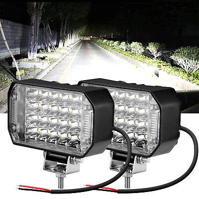 #ad 2 4x 4inch 800W LED Work Lights Bar Spot Pods Fog Lamp Offroad Driving Truck ATV $18.99