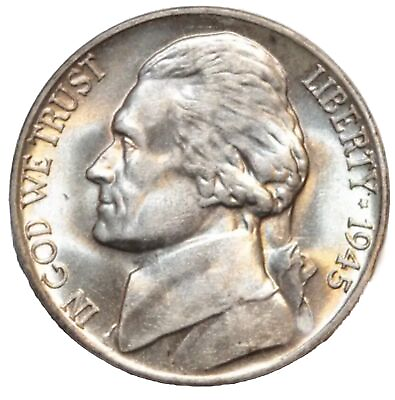 #ad 1945 P Gem BU Jefferson Nickel “Best Value On EBay” Free Shipping 1945P $19.99