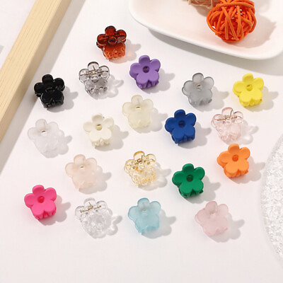 #ad Baby Kids Girls Cute Hair Claws Mini Flower shaped Candy Hair Clips Headdress $0.99