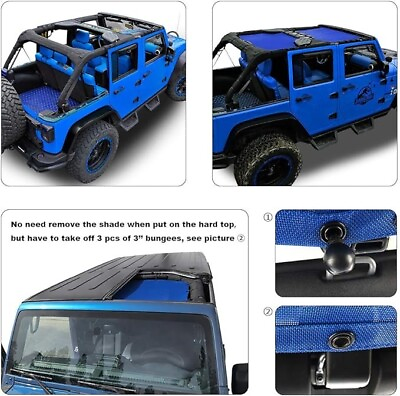 #ad Sun Shade for Jeep Wrangler JK Unlimited 2007 2018 4 Door New Ships Fast $34.99