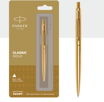 #ad PARKER CLASSIC GOLD BALL PEN WITH GOLD TRIM $12.88