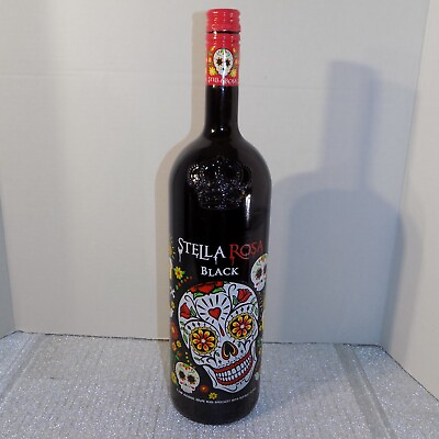 #ad Stella Rosa Black Day Dead Empty Bottle Sugar Skull Halloween Limited Edition $16.95