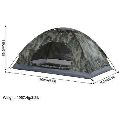 #ad Tomshoo 1 2 Person Ultralight Camping Tent Single Layer Portable Hiking Tent Ant $50.90