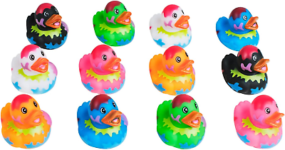 #ad Kicko Assorted Rubber Ducks 12 Ducklings 2 Inch in Splat Pattern $22.99