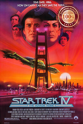 #ad STAR TREK IV THE VOYAGE HOME 1986 80s ORIGINAL CINEMA MOVIE PRINT PREMIUM POSTER AU $119.95