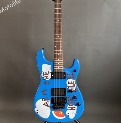 #ad Little Pig Blue ST Electric Guitar Rosewood Fretboard 2H Pickups Black Hardware $205.86