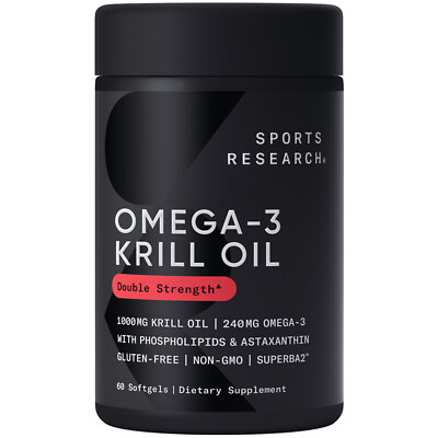 #ad Antarctic Krill Oil Omega 3 1000mg with Phospholipids Choline and Astaxanthin $30.95