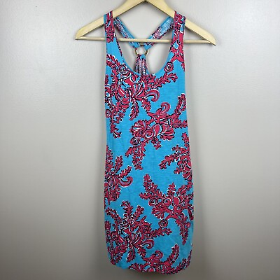 Lilly Pulitzer Shore Dress Size XS Rhode Island Reef Blue Pink Preppy Vacation $39.99