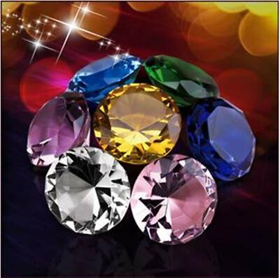#ad 100mm 4#x27;#x27; Home Office Decor Wedding Decoration Glass Diamond Shaped Paperweight $16.14