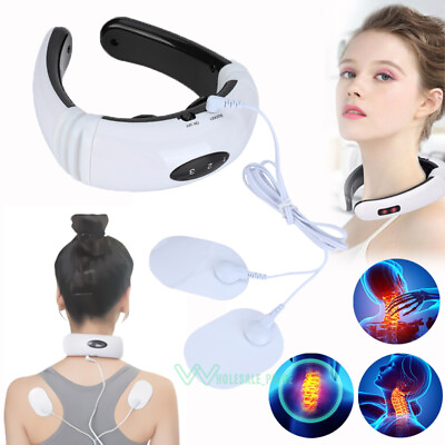 #ad Heating Electric Cervical Neck Massager Muscle Pulse Relax Massage Pain Relief $18.09