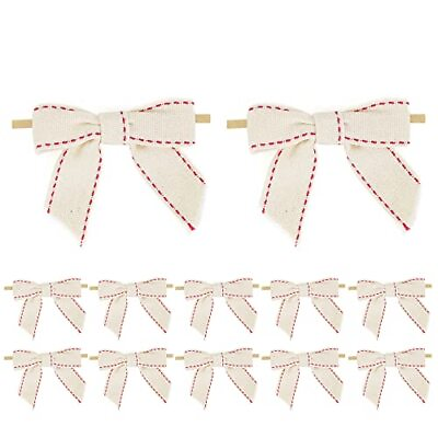 #ad Premade Small Bows for Crafts 3 Inch Red and White Bows for Christmas Tree Ru... $18.59