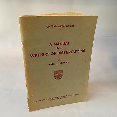 #ad *RARE* Vintage Manual for Writers of Dissertations by Kate L. Turabian 1945 $64.99