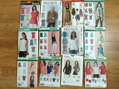 #ad Womens Blouses and Tops w 1 Skirt Assorted Brands Sewing Patterns choose $12.35
