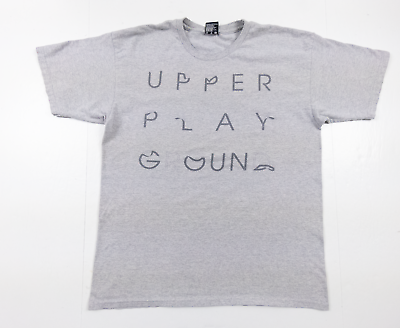 #ad Vintage Upper Playground Shirt Adult Large Gray Short Sleeve Streetwear Crewneck $14.39