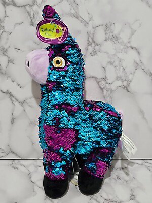 #ad Redemption Plus Sequin Llama Blue Pink Stuffed Animal Plush Toy $7.00
