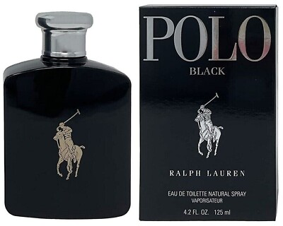 #ad Ralph Lauren Polo Black 4.2 oz 125 ml Eau De Toilette Spray For Men NEW Sealed $27.85