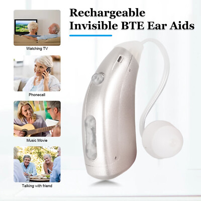 #ad Digital Hearing Aid Severe Loss Rechargeable Invisible BTE Ear Aids High Power $38.02