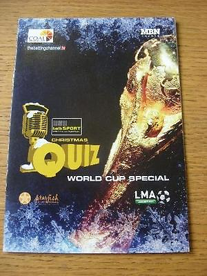 #ad 11 12 2009 League Managers Association: Talk Sport Christmas Quiz World Cup Spe GBP 3.99