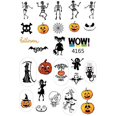 #ad 26 Halloween Professional Quality Water Nail Stickers for Your Nail Set SL 4165 $9.09