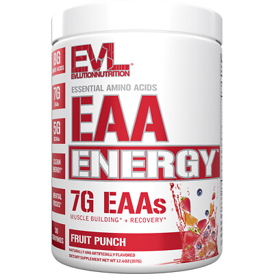 #ad EVL EAA Energy BCAA Muscle Recovery Powder Clean Energy Choose Flavor 30srv $19.99