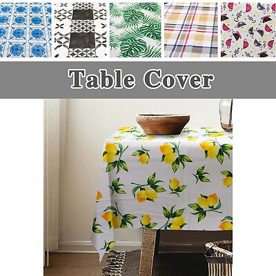 #ad 52quot;x52quot;Vinyl Tablecloth Heavy Duty Flannel Backed Waterproof Oilproof Tablecover $7.99