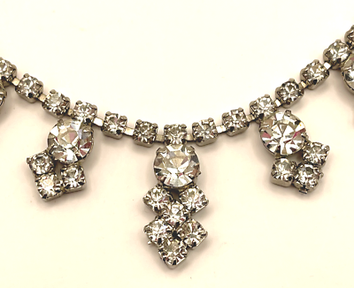 #ad Vintage Rhinestone Collar Choker Necklace $25.99